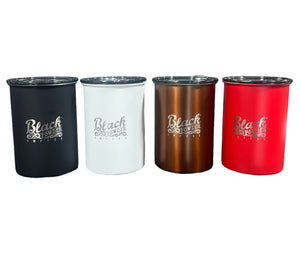Black Powder Coffee 1lb Coffee Canisters in Black, White, Copper or Red