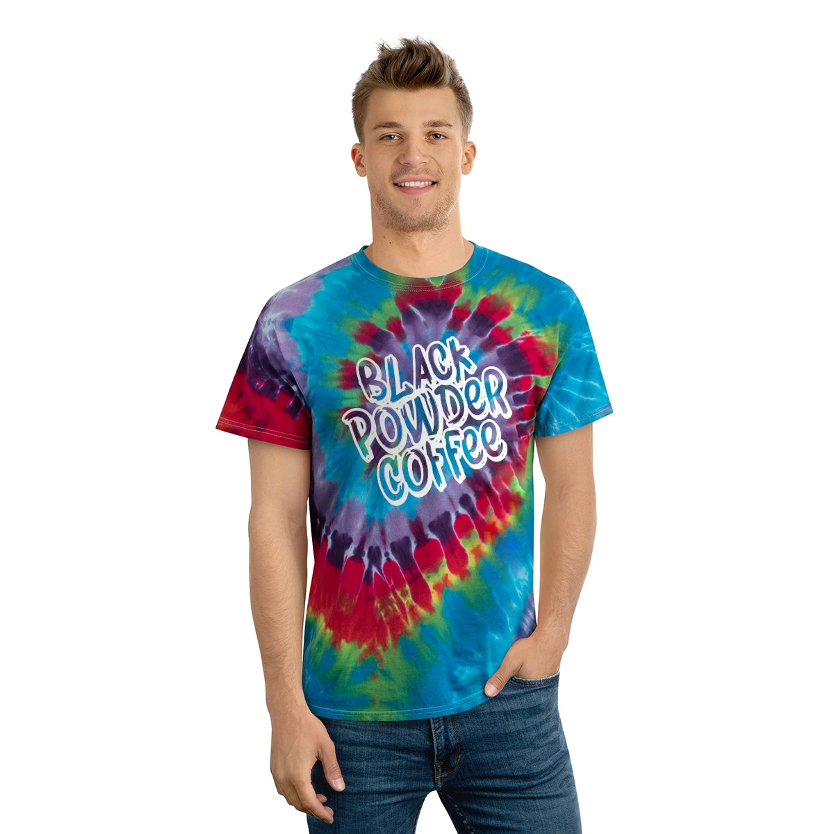 Tie-Dye Tee, Spiral | Black Powder Coffee
