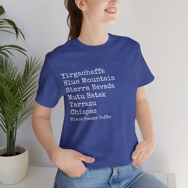 Coffee Region T-shirt | Black Powder Coffee