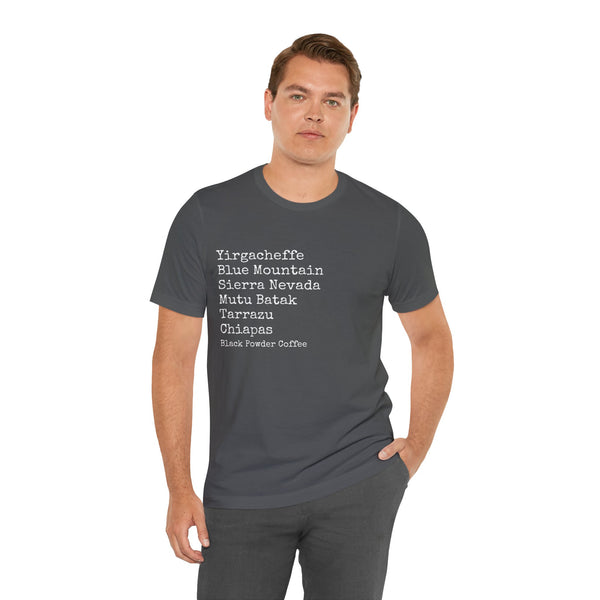 Coffee Region T-shirt | Black Powder Coffee