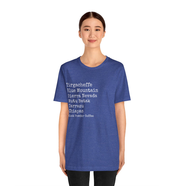Coffee Region T-shirt | Black Powder Coffee