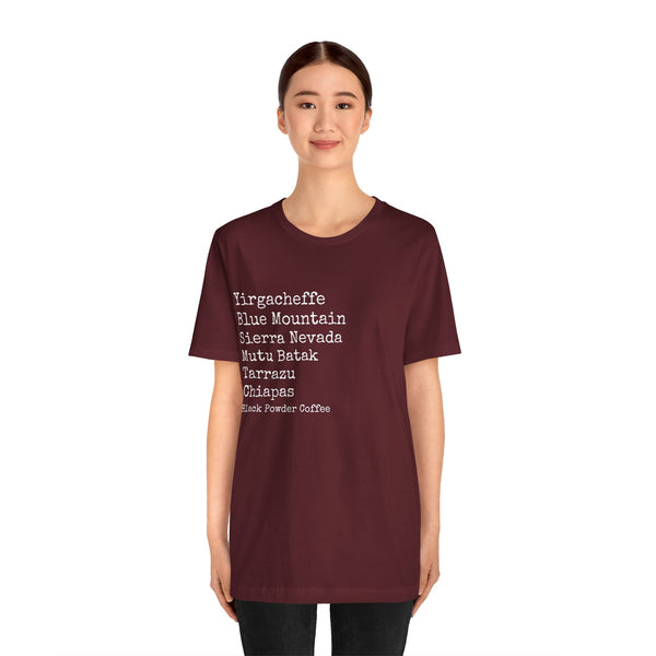 Coffee Region T-shirt | Black Powder Coffee