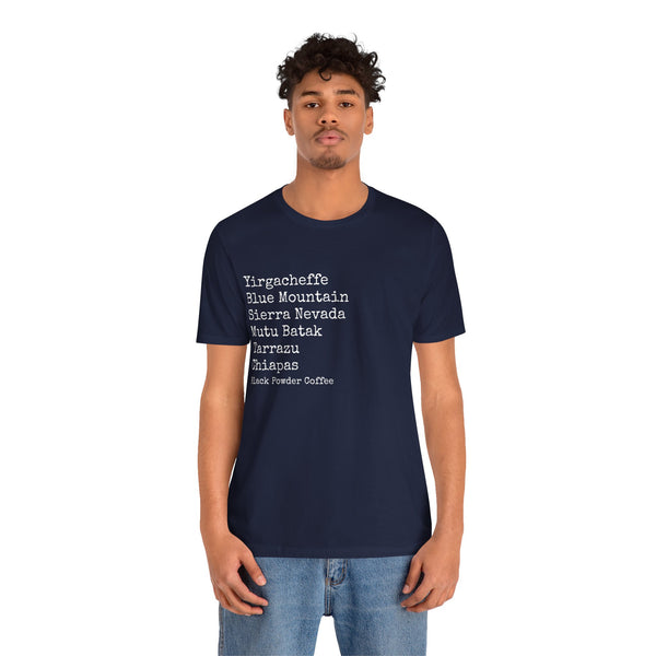 Coffee Region T-shirt | Black Powder Coffee