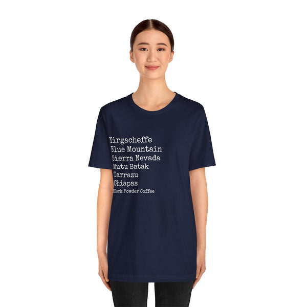 Coffee Region T-shirt | Black Powder Coffee