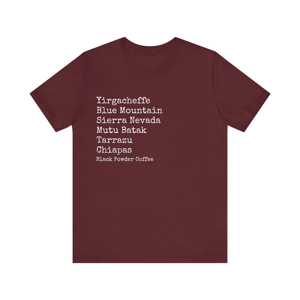 Coffee Region T-shirt | Black Powder Coffee