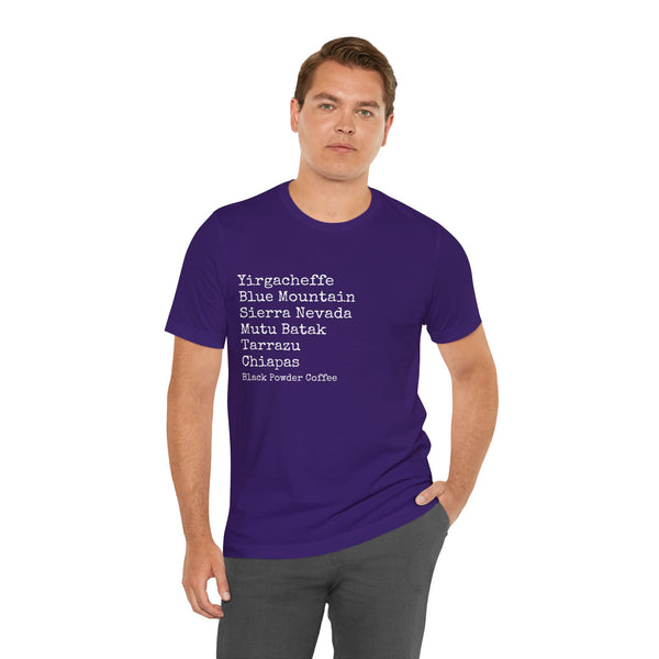 Coffee Region T-shirt | Black Powder Coffee