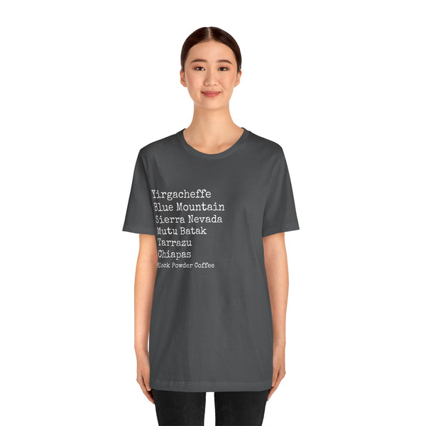 Coffee Region T-shirt | Black Powder Coffee