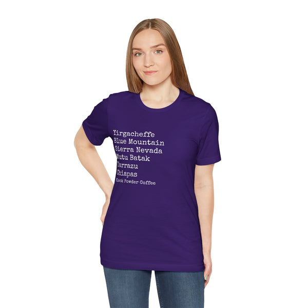 Coffee Region T-shirt | Black Powder Coffee