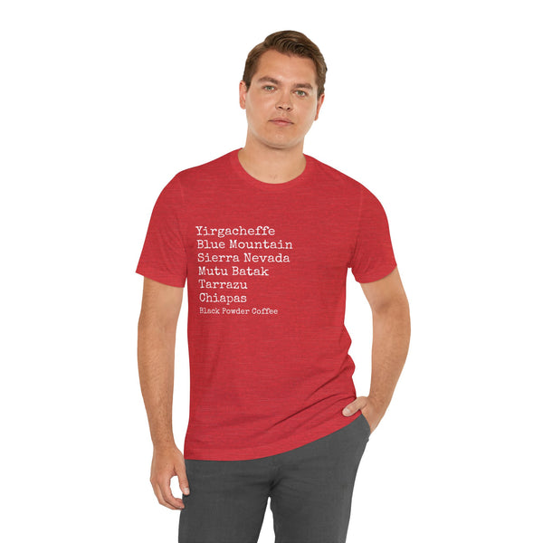 Coffee Region T-shirt | Black Powder Coffee