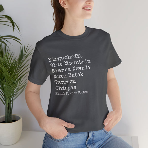 Coffee Region T-shirt | Black Powder Coffee