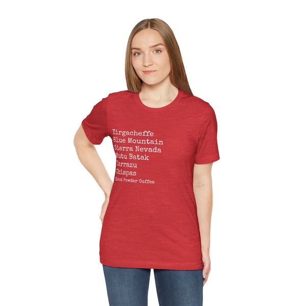 Coffee Region T-shirt | Black Powder Coffee