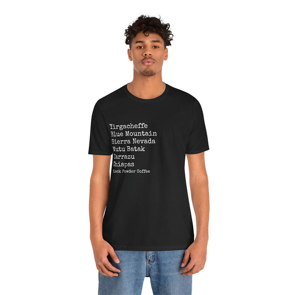 Coffee Region T-shirt | Black Powder Coffee