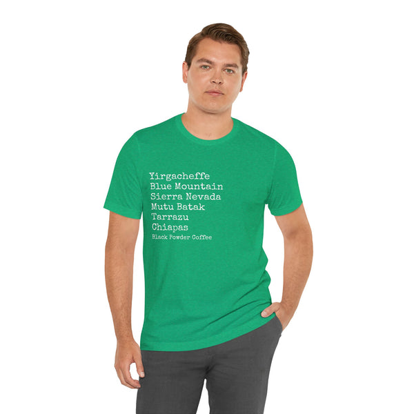 Coffee Region T-shirt | Black Powder Coffee