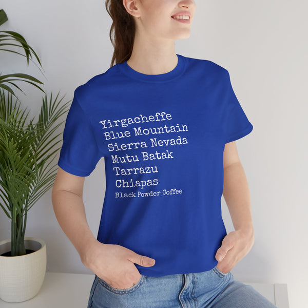 Coffee Region T-shirt | Black Powder Coffee