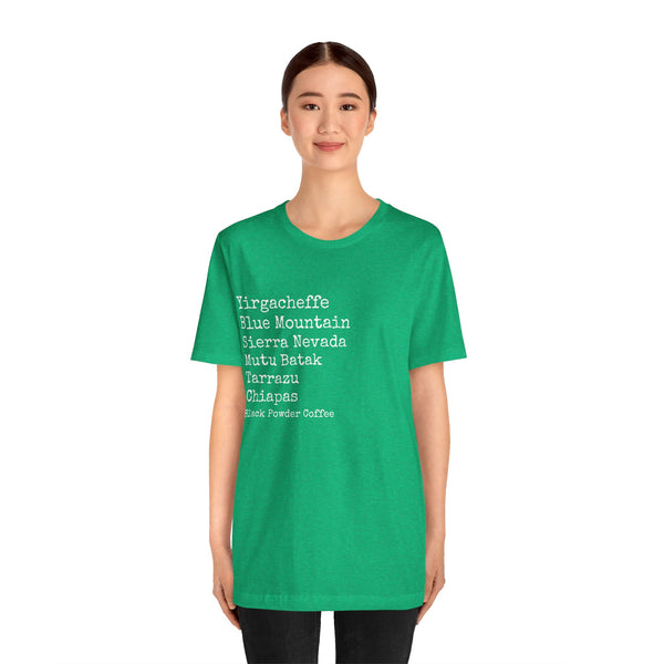 Coffee Region T-shirt | Black Powder Coffee