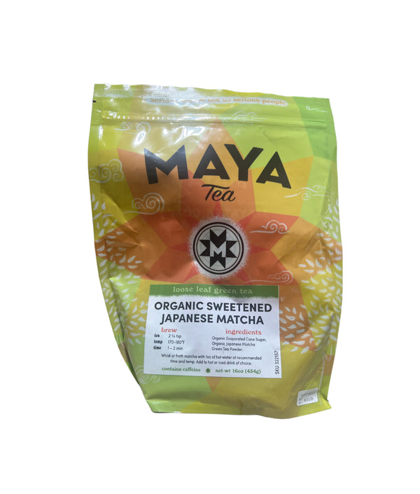 Organic Sweetened Japanese Matcha | Maya Teas | Bag