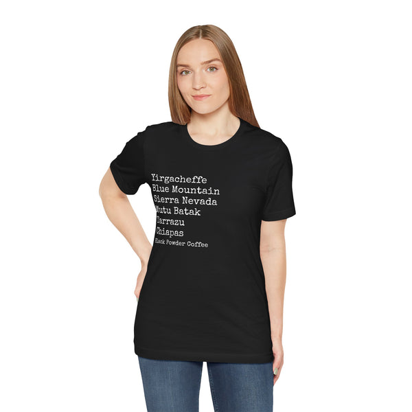 Coffee Region T-shirt | Black Powder Coffee