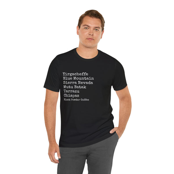 Coffee Region T-shirt | Black Powder Coffee