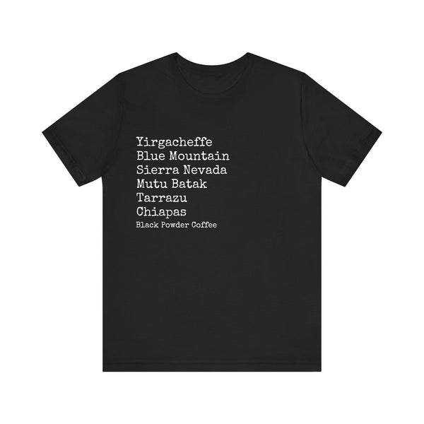 Coffee Region T-shirt | Black Powder Coffee