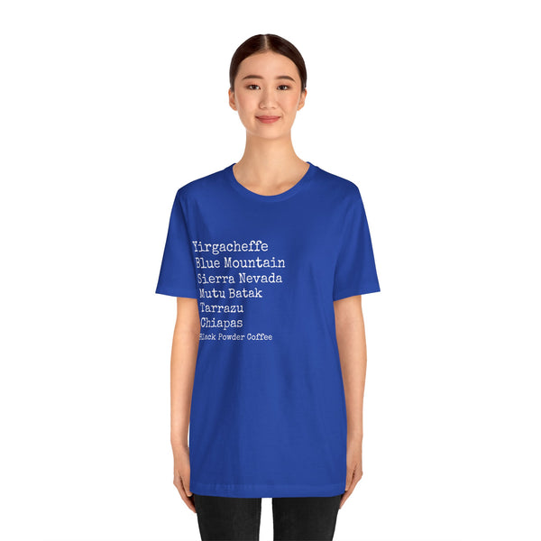 Coffee Region T-shirt | Black Powder Coffee