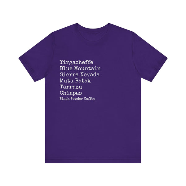 Coffee Region T-shirt | Black Powder Coffee