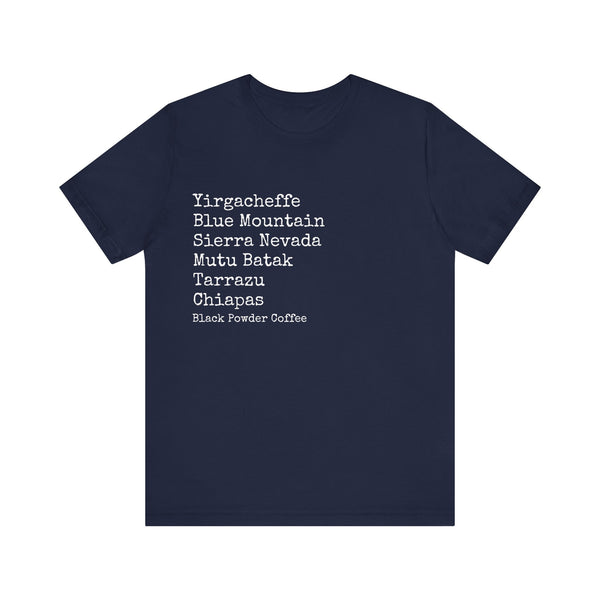 Coffee Region T-shirt | Black Powder Coffee