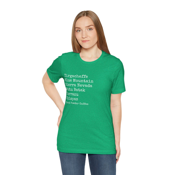 Coffee Region T-shirt | Black Powder Coffee