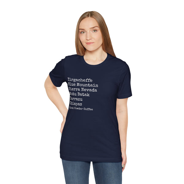 Coffee Region T-shirt | Black Powder Coffee