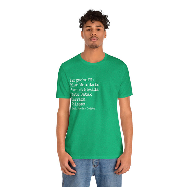 Coffee Region T-shirt | Black Powder Coffee