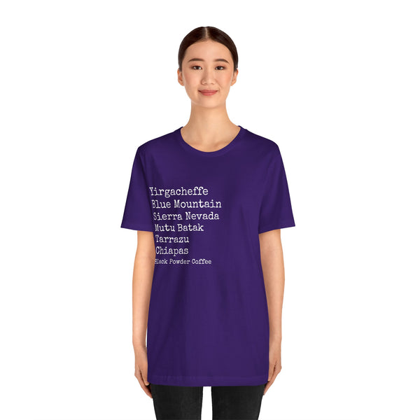 Coffee Region T-shirt | Black Powder Coffee