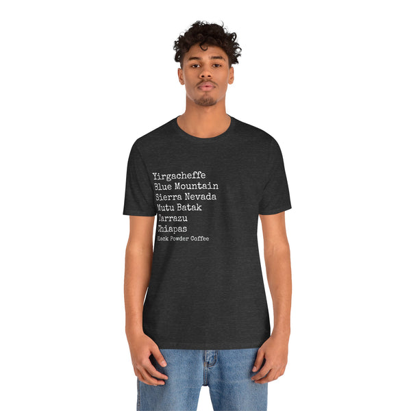Coffee Region T-shirt | Black Powder Coffee