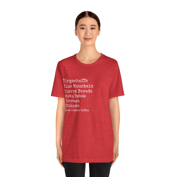 Coffee Region T-shirt | Black Powder Coffee