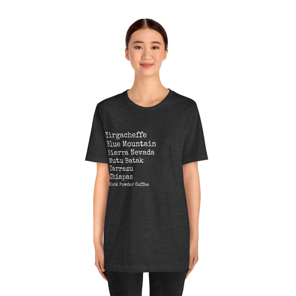 Coffee Region T-shirt | Black Powder Coffee