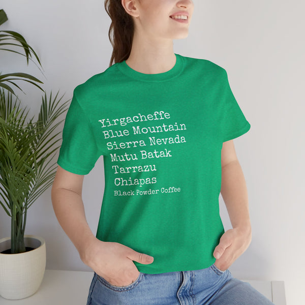 Coffee Region T-shirt | Black Powder Coffee
