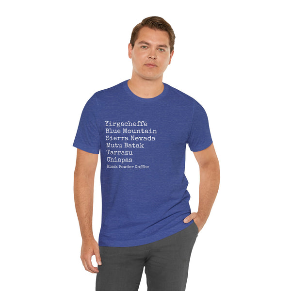 Coffee Region T-shirt | Black Powder Coffee