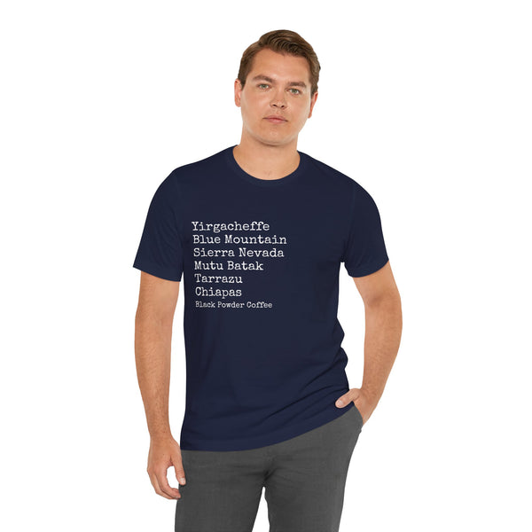 Coffee Region T-shirt | Black Powder Coffee