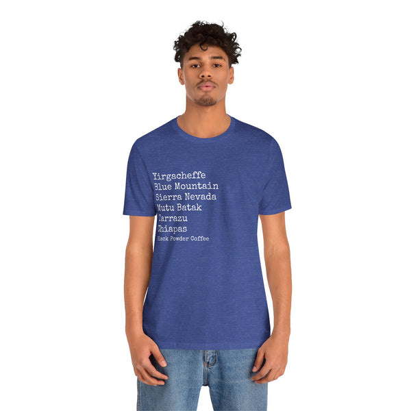 Coffee Region T-shirt | Black Powder Coffee
