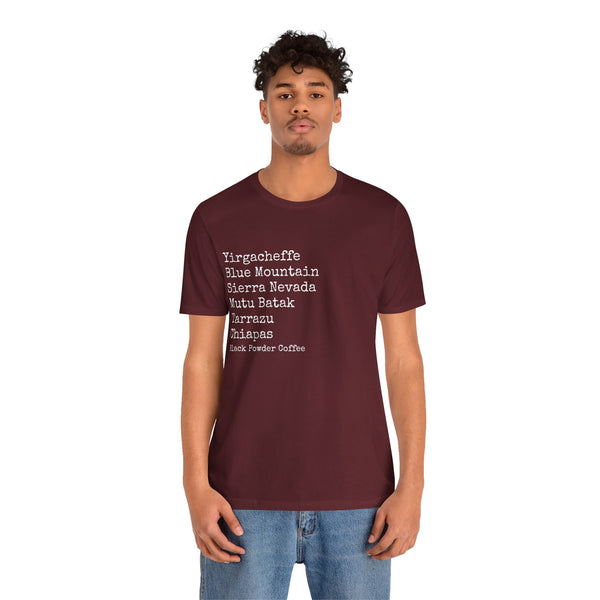 Coffee Region T-shirt | Black Powder Coffee