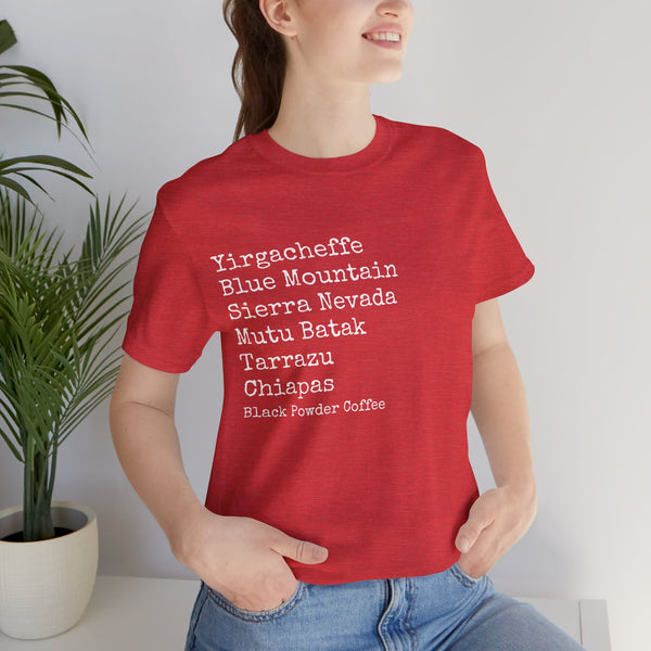 Coffee Region T-shirt | Black Powder Coffee