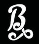 Script B for Black Powder Trademark Logo