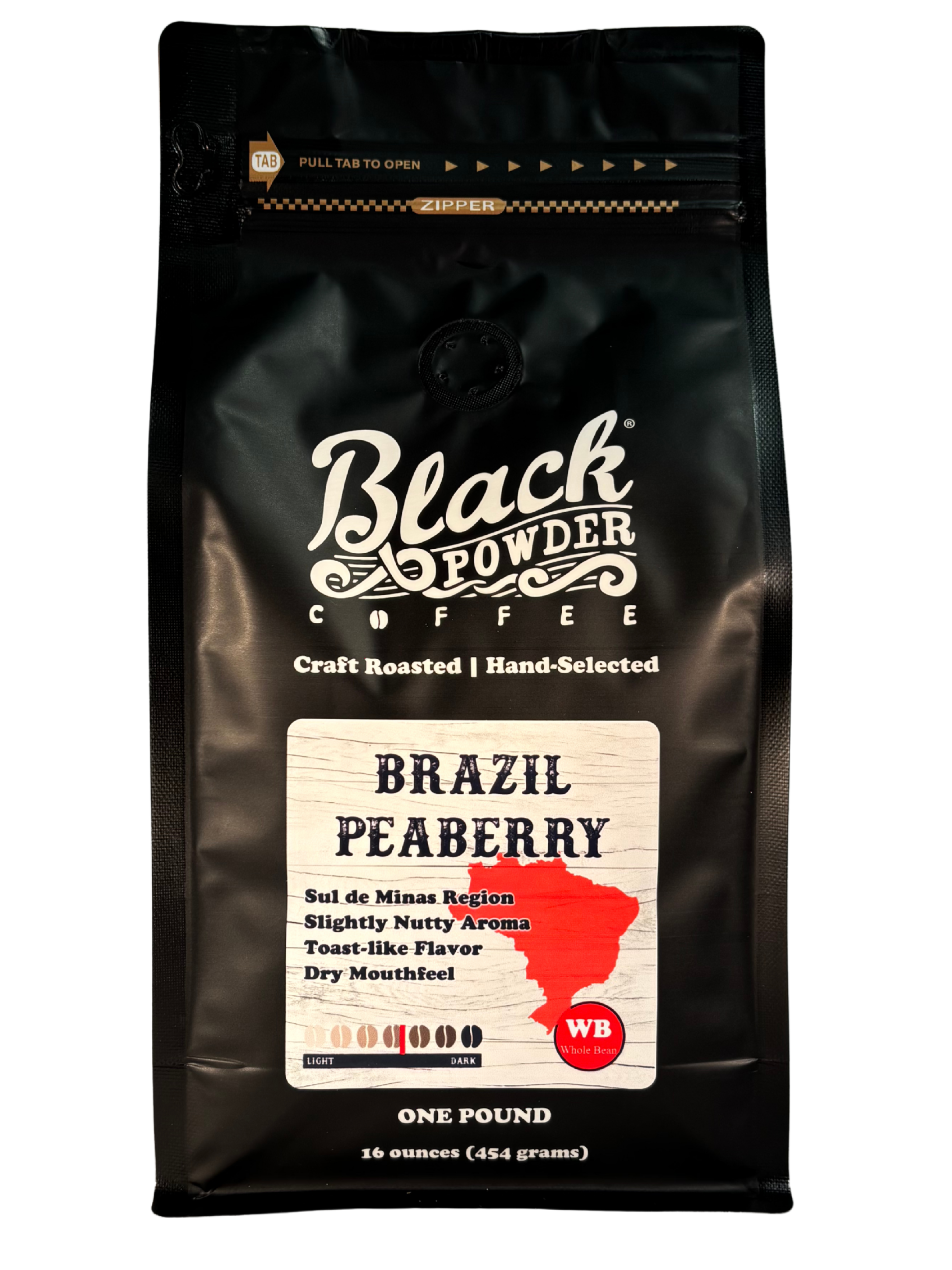 Brazil Peaberry | Medium Roast | Black Powder Coffee