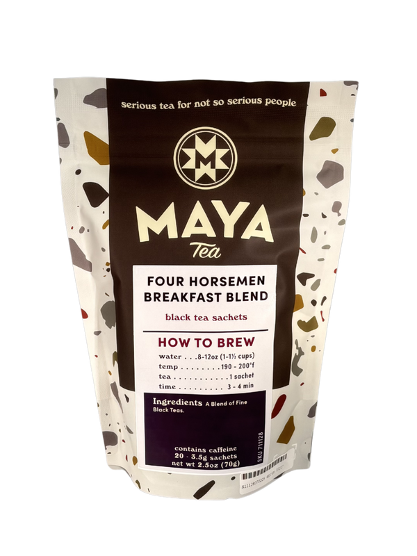Four Horsemen Black Tea | Maya Tea | 20 Pyramid White Tea Bags