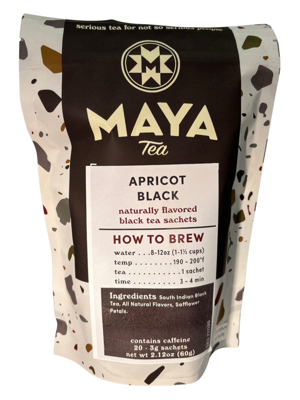 Apricot Black | Maya Tea | 20 Pyramid White Tea Bags