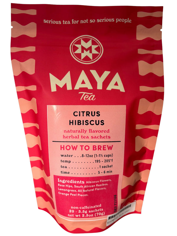 Citrus Hibiscus | Maya Tea | 20 Pyramid White Tea Bags