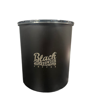 Airscape Kilo 2.5lb Coffee canister Branded Black Powder Coffee