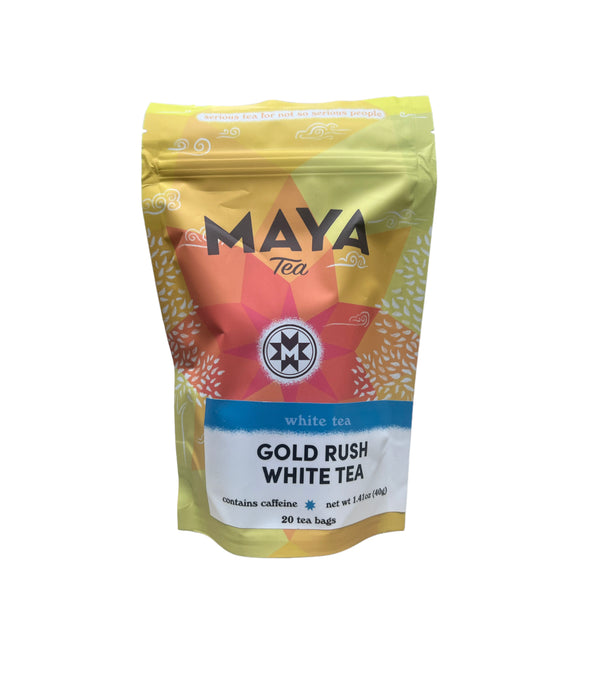 Gold Rush White Tea | Maya Tea | 20 Pyramid White Tea Bags