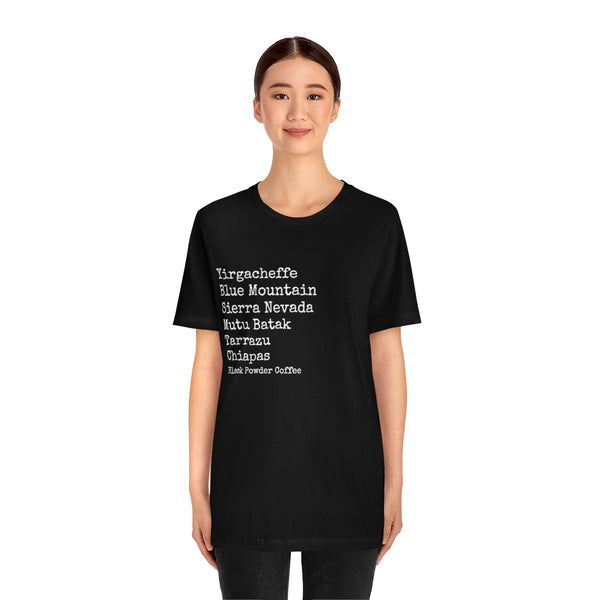Coffee Region T-shirt | Black Powder Coffee