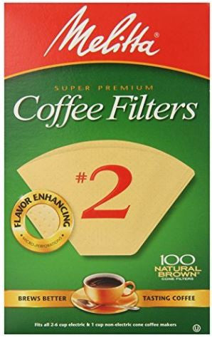 Cone Coffee Filter #2 - Natural Brown 100 Count