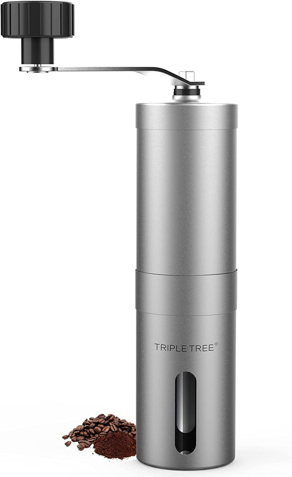 Portable hand coffee grinder with burr grinder