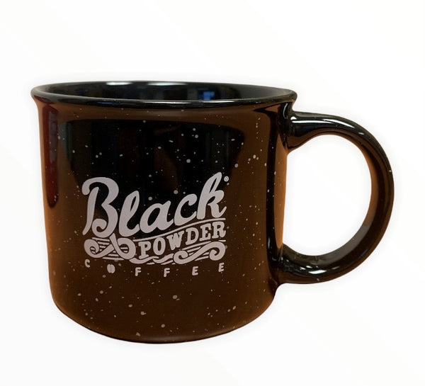 black black powder coffee camp coffee mug